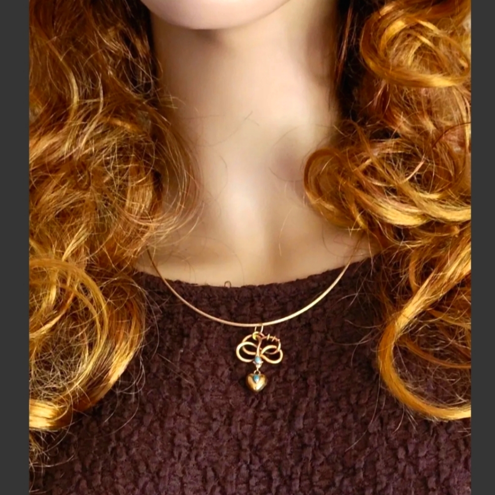 Antique Victorian 18K Gold  Snake Heart Locket Pendant-Estate Jewelry - Picture 2 of 12